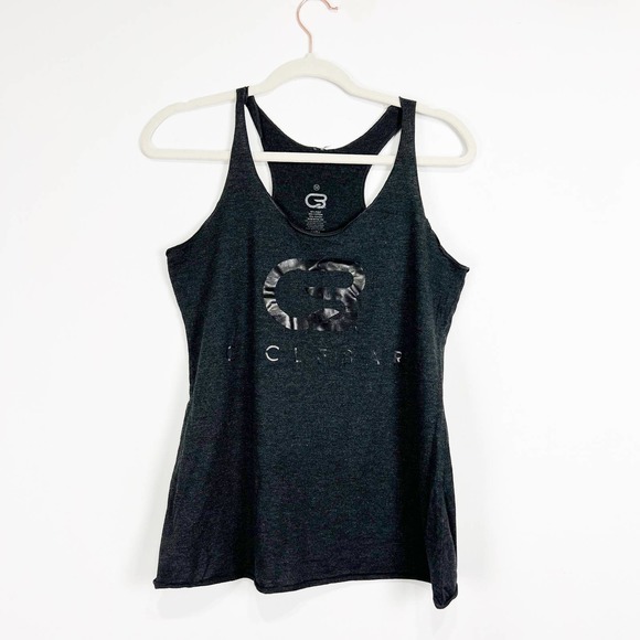 CycleBar Black Charcoal Grey Workout Tank Top Size Medium - Picture 1 of 4